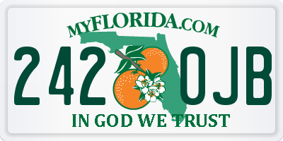 FL license plate 2420JB