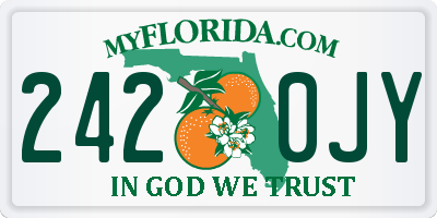 FL license plate 2420JY