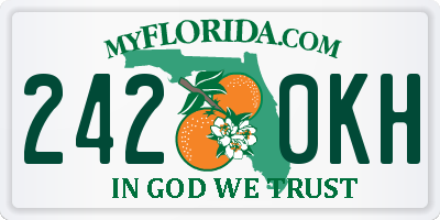 FL license plate 2420KH