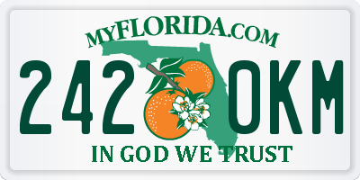 FL license plate 2420KM