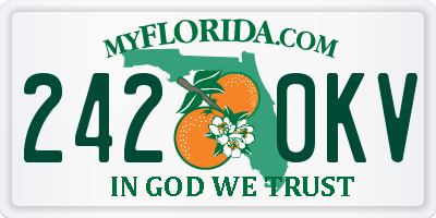 FL license plate 2420KV