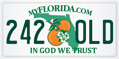 FL license plate 2420LD