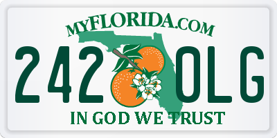 FL license plate 2420LG