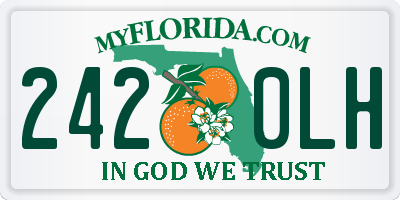 FL license plate 2420LH