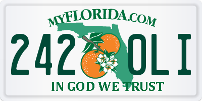 FL license plate 2420LI