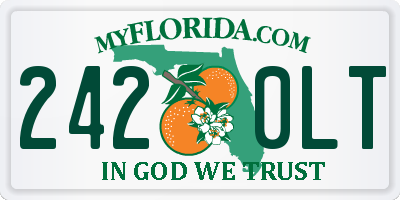FL license plate 2420LT