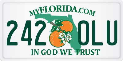 FL license plate 2420LU