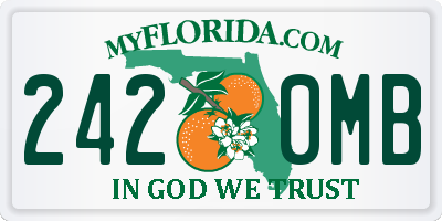FL license plate 2420MB