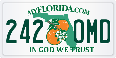 FL license plate 2420MD