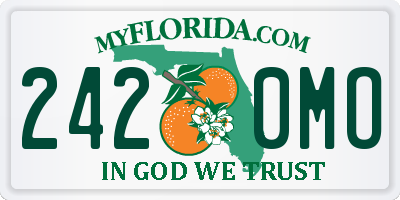 FL license plate 2420MO