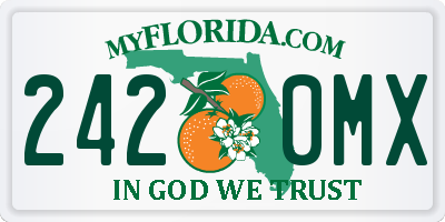 FL license plate 2420MX