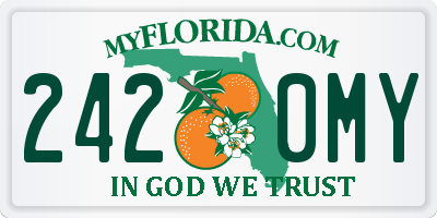 FL license plate 2420MY