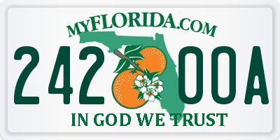 FL license plate 2420OA