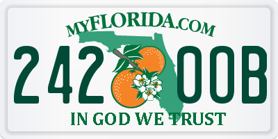 FL license plate 2420OB
