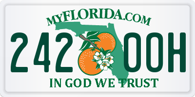 FL license plate 2420OH