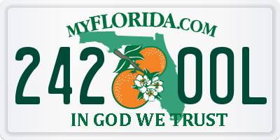 FL license plate 2420OL