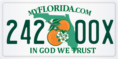 FL license plate 2420OX