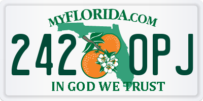 FL license plate 2420PJ