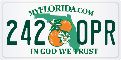 FL license plate 2420PR