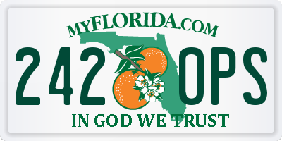 FL license plate 2420PS