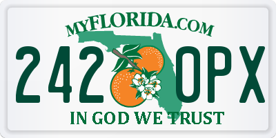 FL license plate 2420PX