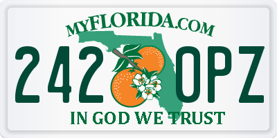 FL license plate 2420PZ