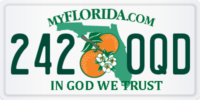 FL license plate 2420QD