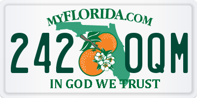 FL license plate 2420QM