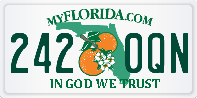 FL license plate 2420QN