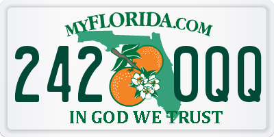 FL license plate 2420QQ