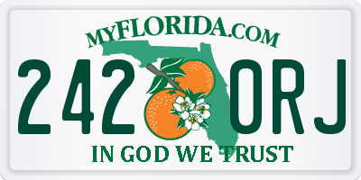 FL license plate 2420RJ