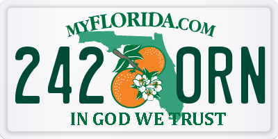 FL license plate 2420RN