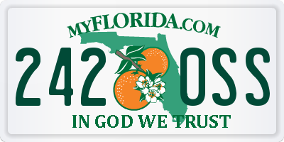 FL license plate 2420SS