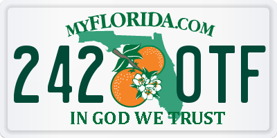 FL license plate 2420TF