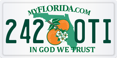 FL license plate 2420TI