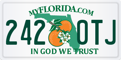 FL license plate 2420TJ