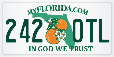 FL license plate 2420TL
