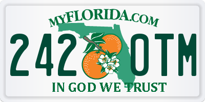 FL license plate 2420TM