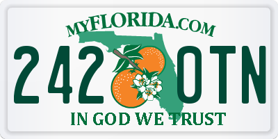 FL license plate 2420TN