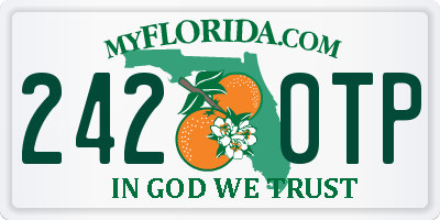 FL license plate 2420TP