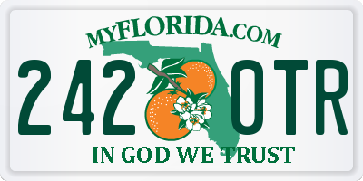 FL license plate 2420TR