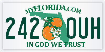 FL license plate 2420UH