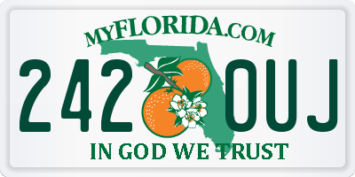 FL license plate 2420UJ