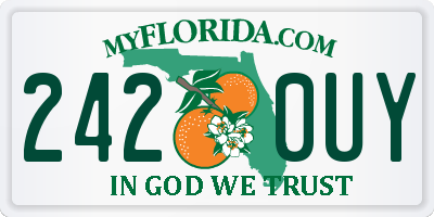 FL license plate 2420UY