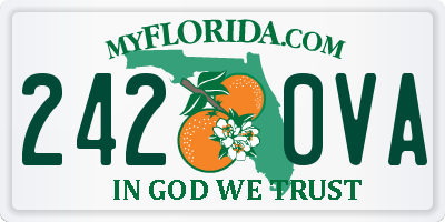 FL license plate 2420VA