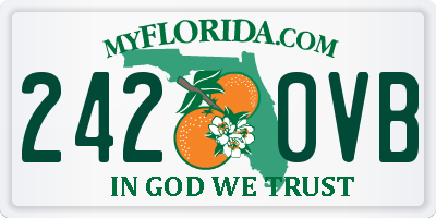 FL license plate 2420VB