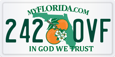 FL license plate 2420VF