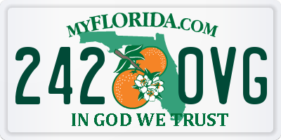 FL license plate 2420VG
