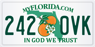 FL license plate 2420VK