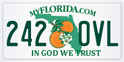 FL license plate 2420VL